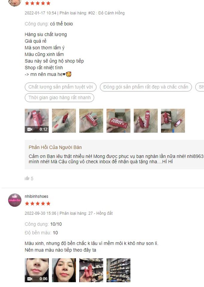Review Son H&agrave;n Quốc Peripera Ink Airy Stick