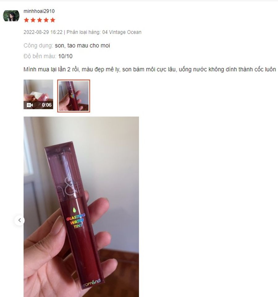 Review Son H&agrave;n Quốc son Romand Milk Tea Velvet Tint