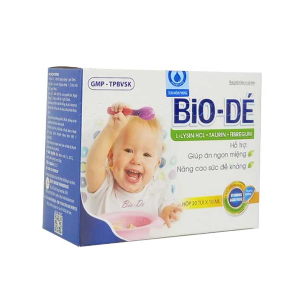 Siro Biodé hỗ trợ bé ăn ngon, tăng đề kháng hộp 20 túi