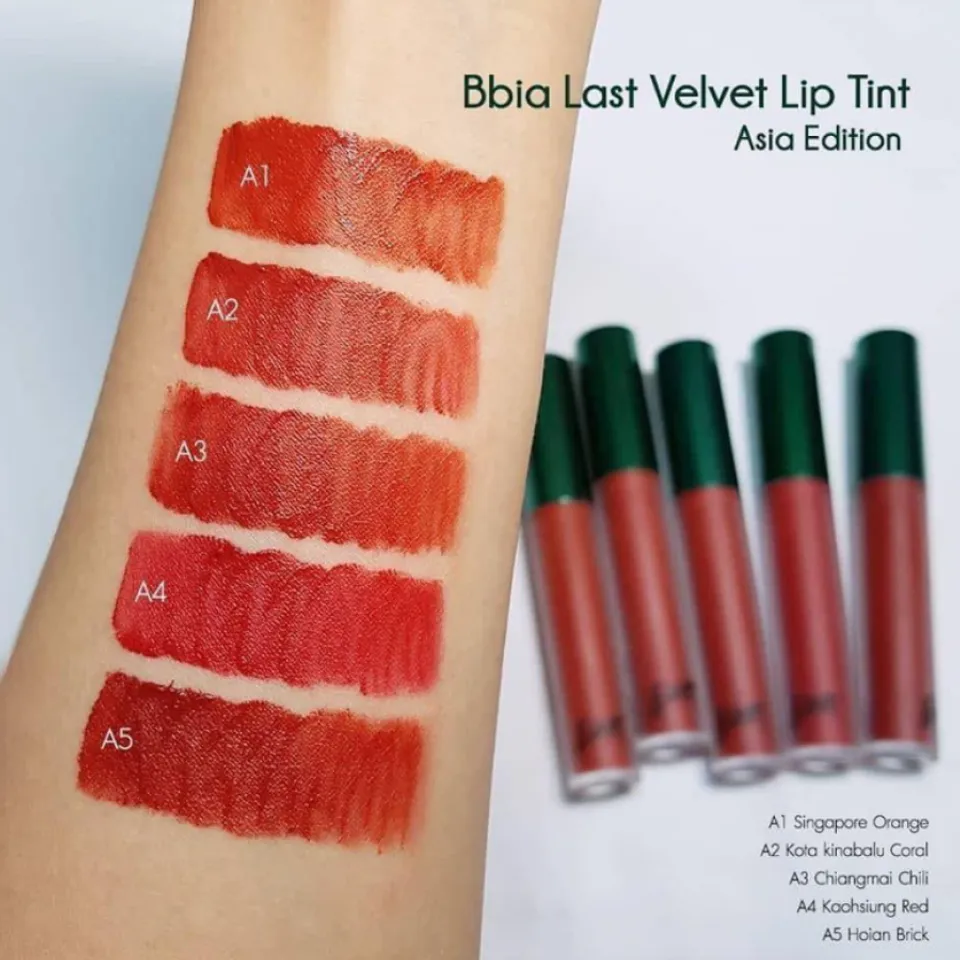 Son kem Bbia Last Velvet Lip Tint Asia Edition