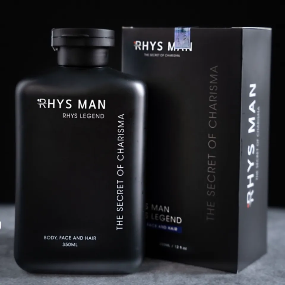 Sữa tắm gội 3in1 hương nước hoa Rhys Man Rhys Legend hỗ trợ chăm sóc cơ thể toàn diện