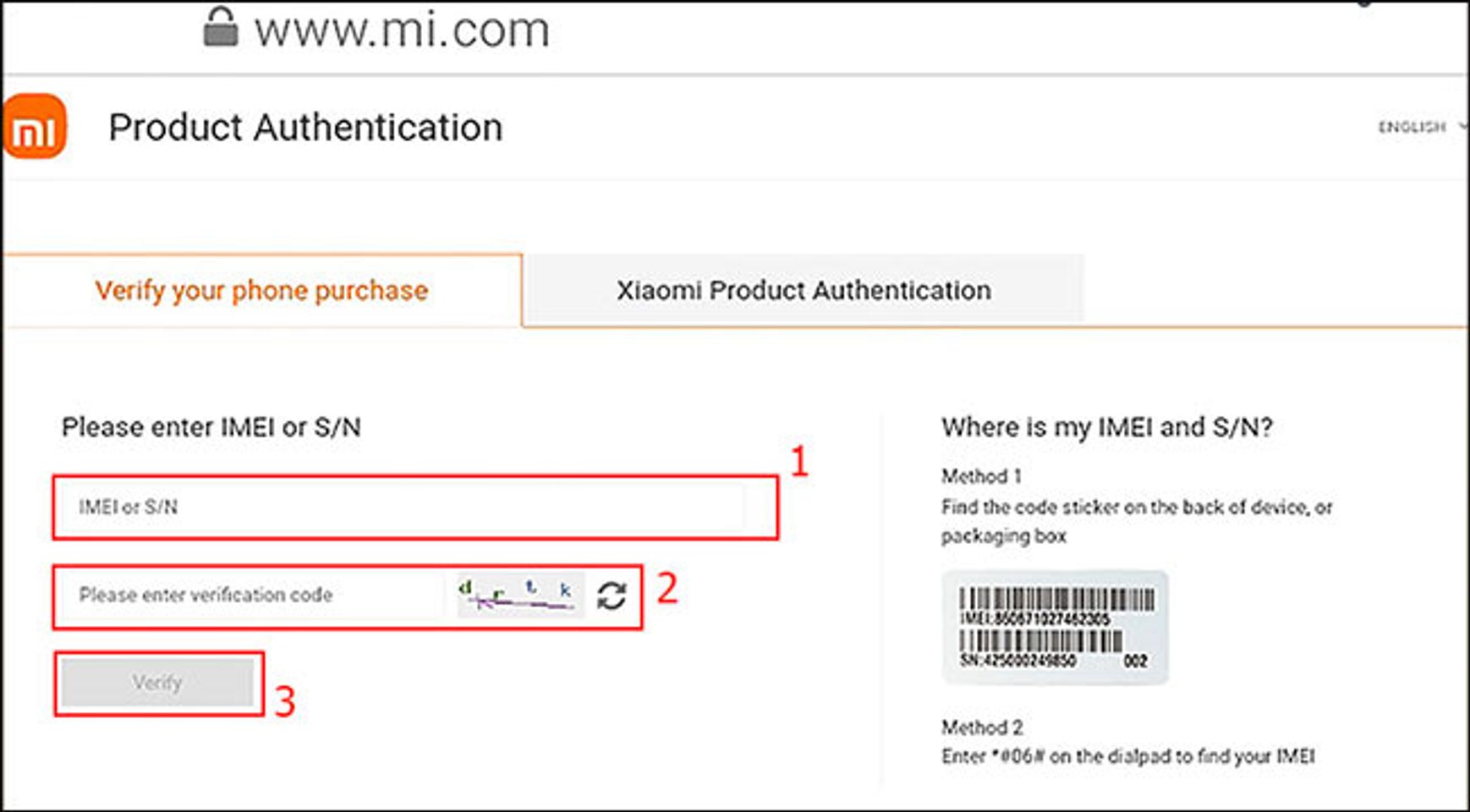 Kiểm tra bảo h&agrave;nh của điện thoại Xiaomi
