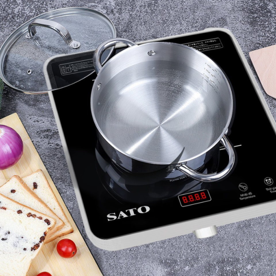 Bếp từ đơn Sato BT031 hỗ trợ nấu nướng nhanh chóng, tiết kiệm điện năng