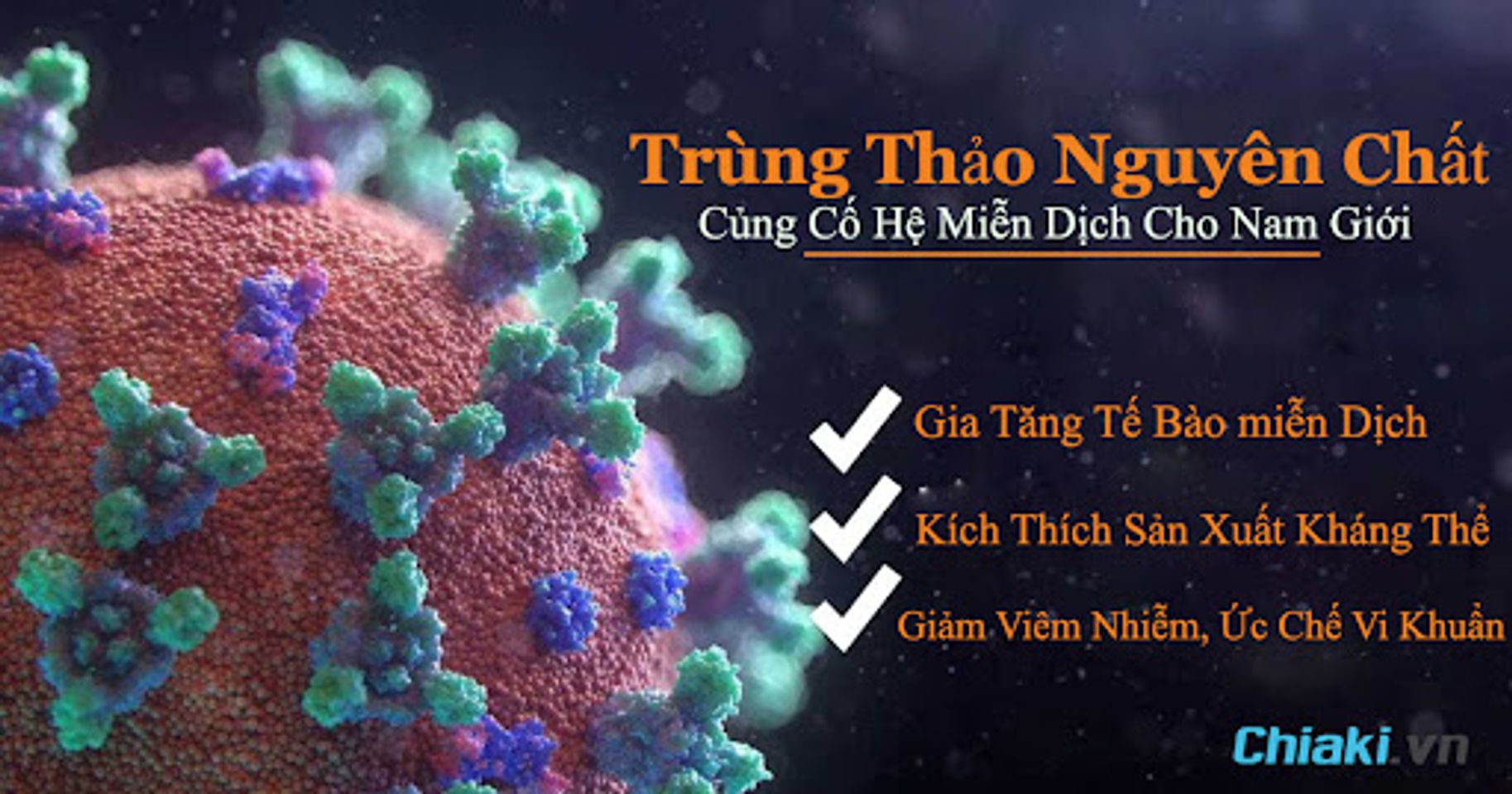 Tr&ugrave;ng thảo hỗ trợ củng cố hệ miễn dịch cơ thể nam giới