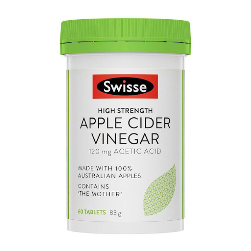 Giấm T&aacute;o Hỗ Trợ Giảm C&acirc;n, Thải Mỡ Bụng Swisse Apple Cider Vinegar 120mg Dạng Vi&ecirc;n