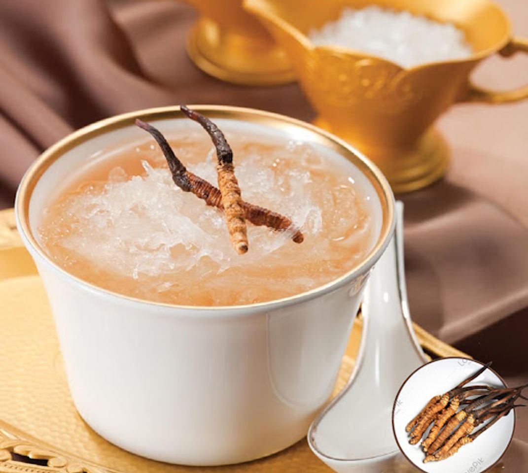 Hạ thảo đ&ocirc;ng tr&ugrave;ng chưng yến