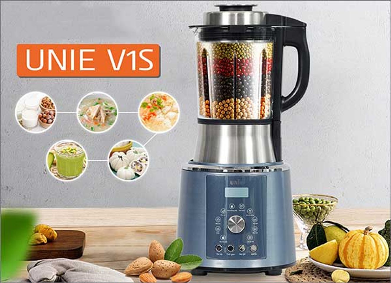 &nbsp;review m&aacute;y l&agrave;m sữa hạt unie V1S