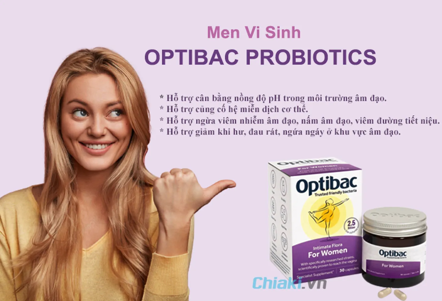 Ưu điểm nổi bật của Men vi sinh OptiBac Probiotics tím