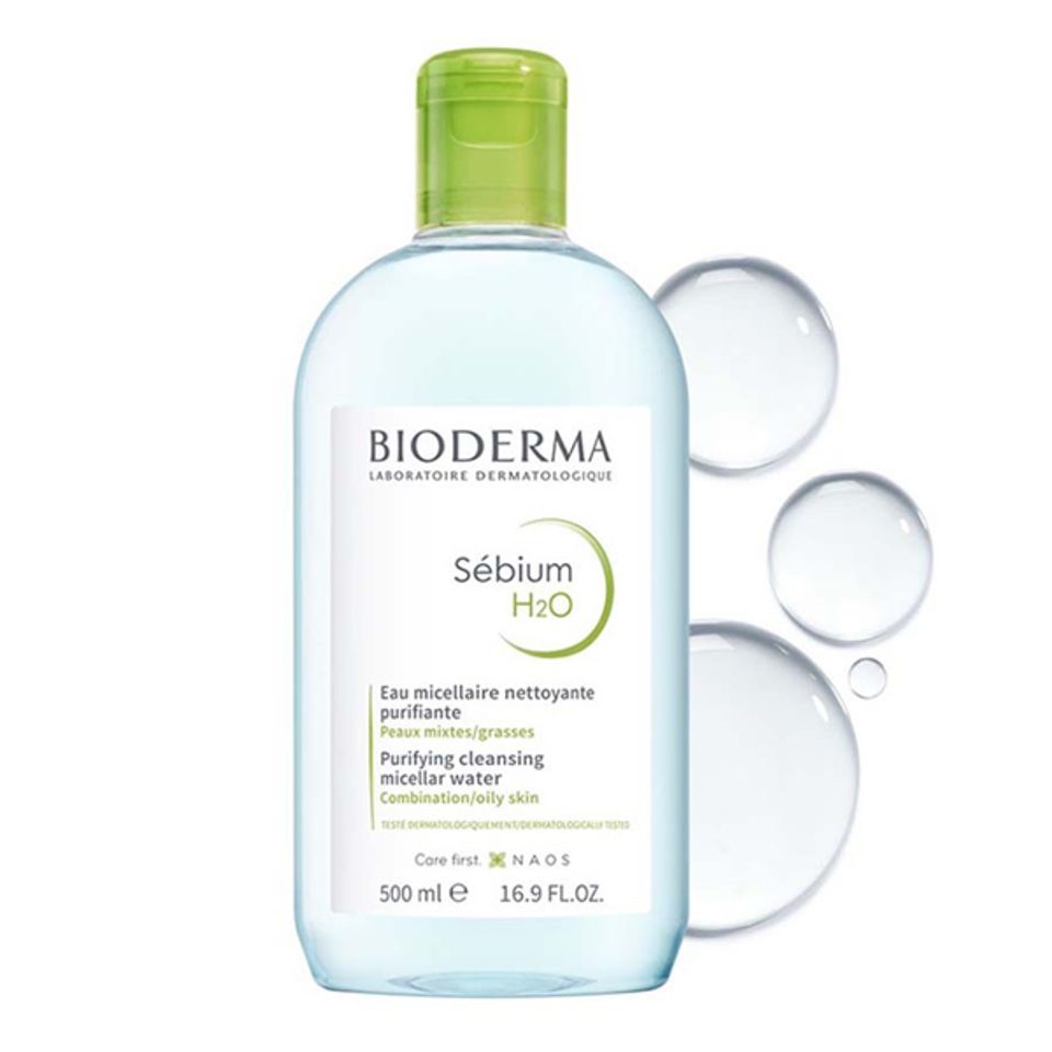 Nước tẩy trang cho da hỗn hợp thi&ecirc;n dầu Bioderma Sensibio H2O nắng xanh