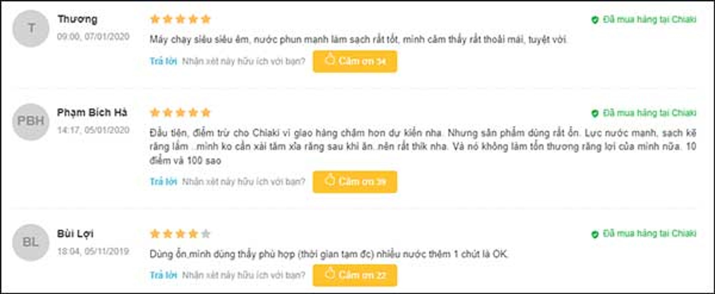 Đ&aacute;nh gi&aacute; m&aacute;y tăm nước Xiaomi Soocas W3 Pro của kh&aacute;ch h&agrave;ng