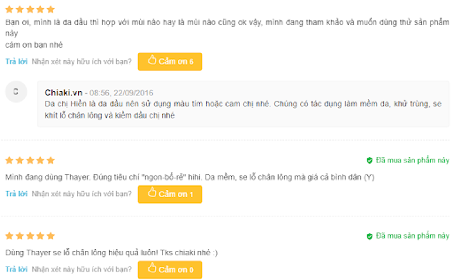 Đ&aacute;nh gi&aacute; từ người d&ugrave;ng