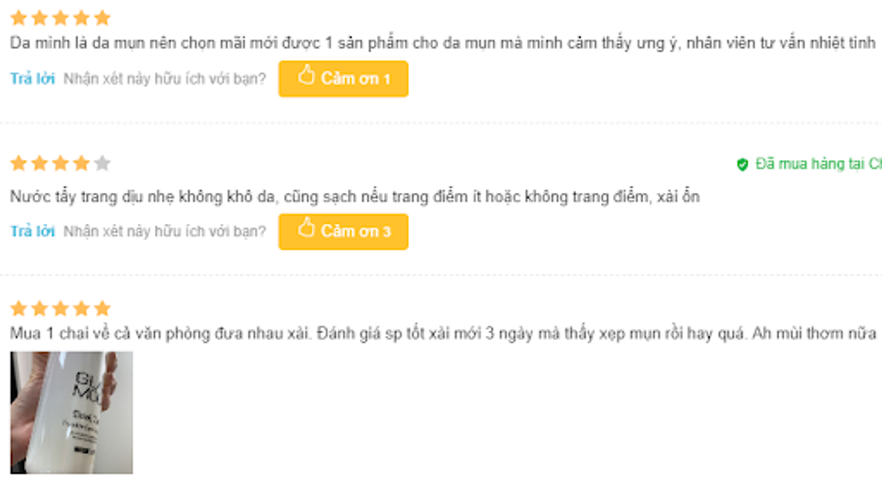 Đ&aacute;nh gi&aacute; từ người d&ugrave;ng