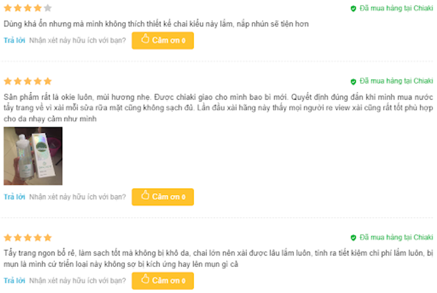 Đ&aacute;nh gi&aacute; từ người d&ugrave;ng