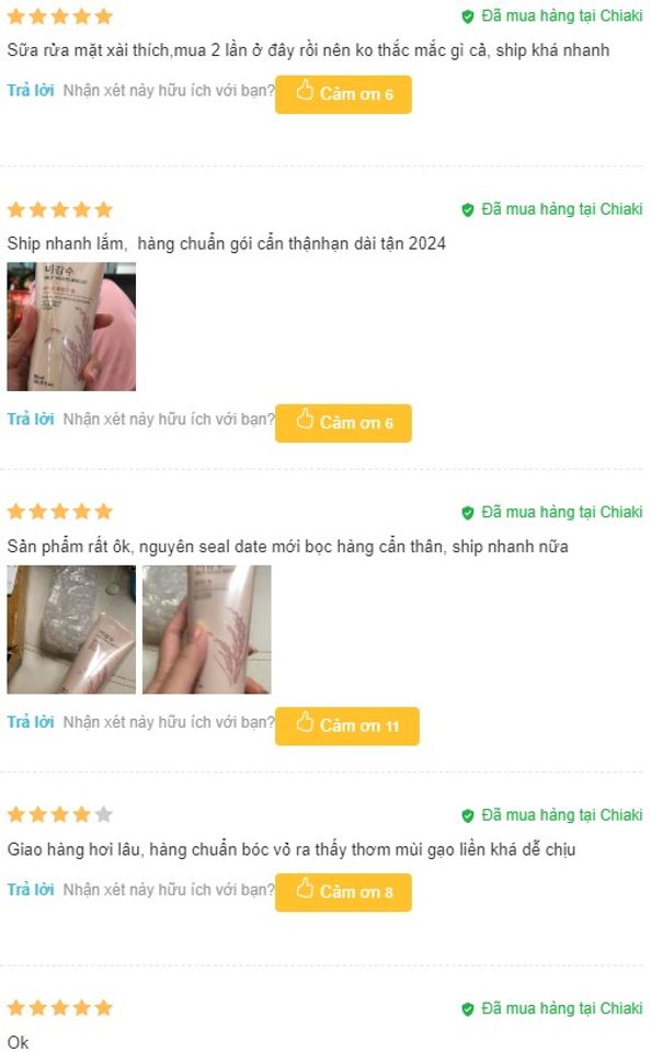 Review Sữa rửa mặt trị mụn đầu đen H&agrave;n Quốc The Face Shop Rice Water Bright