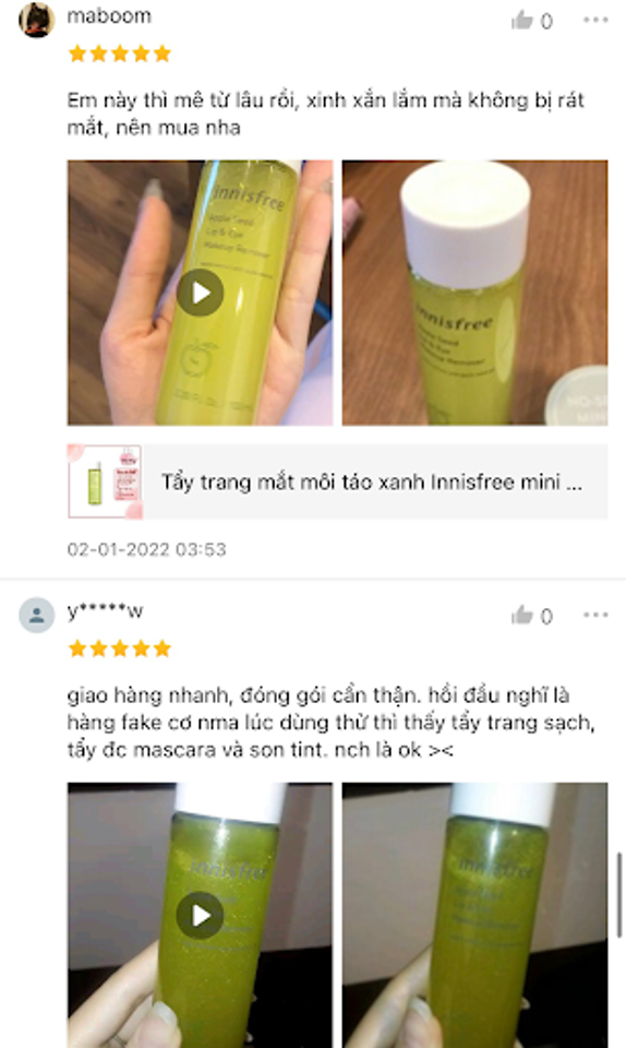 Đ&aacute;nh gi&aacute; từ người d&ugrave;ng