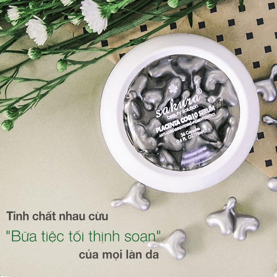 Serum nhau thai cừu Sakura Placenta CoQ10 Nhật Bản chống l&atilde;o h&oacute;a 