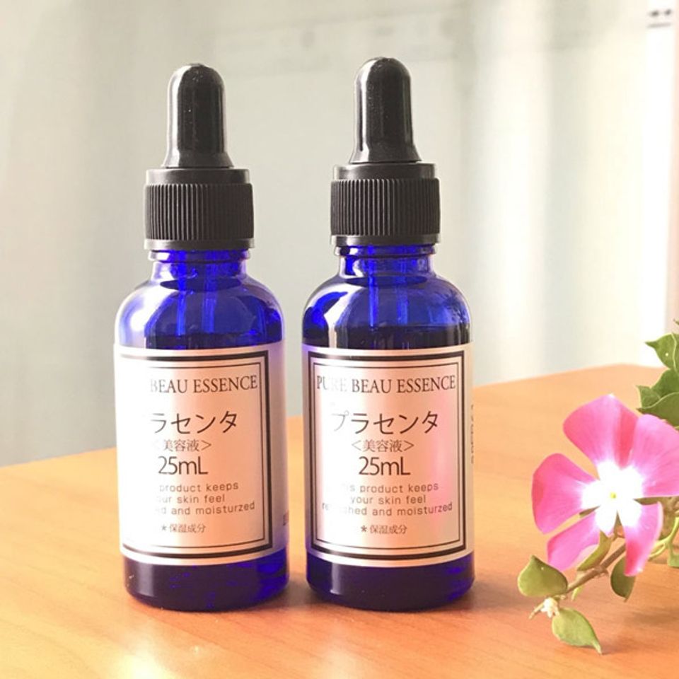 Serum nhau thai cừu Nhật m&agrave;u t&iacute;m Pure Beau Essence Placenta hỗ trợ trị n&aacute;m, t&agrave;n nhang