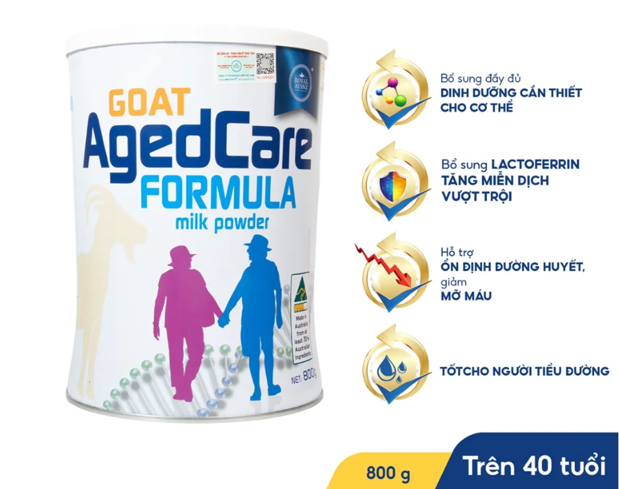 Công dụng của sữa dê Royal Ausnz Goat Agedcare Formula lành tính với sức khỏe người dùng