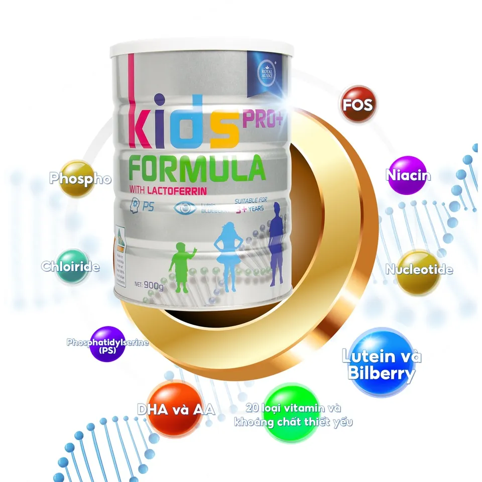 Sữa Kids Pro+ Formula hỗ trợ bổ sung dưỡng chất thiết yếu cho trẻ từ 3 - 18 tuổi