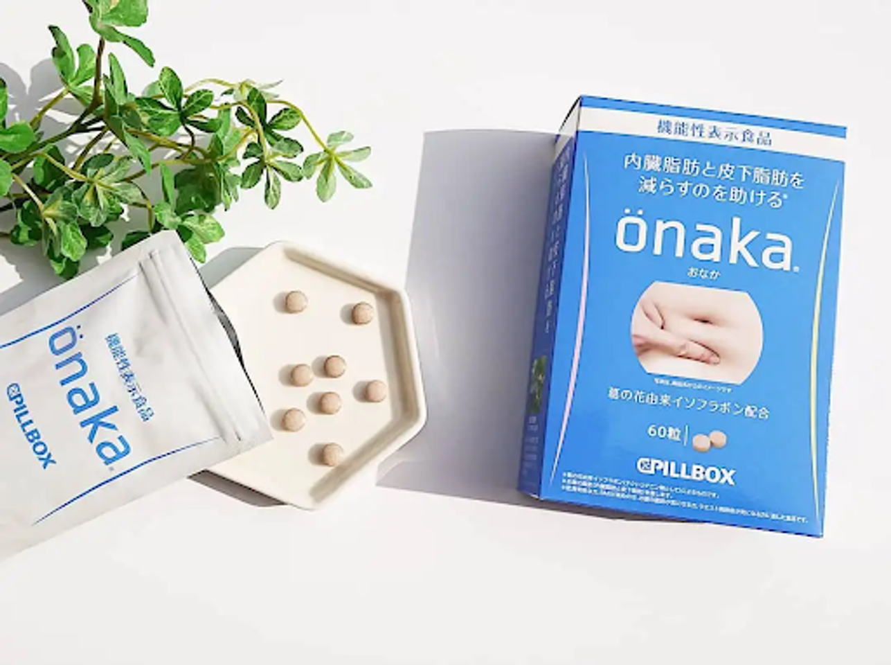 Vi&ecirc;n Uống Hỗ Trợ Giảm Mỡ Bụng Nhanh Onaka Cpillbox, T&uacute;i 60 Vi&ecirc;n