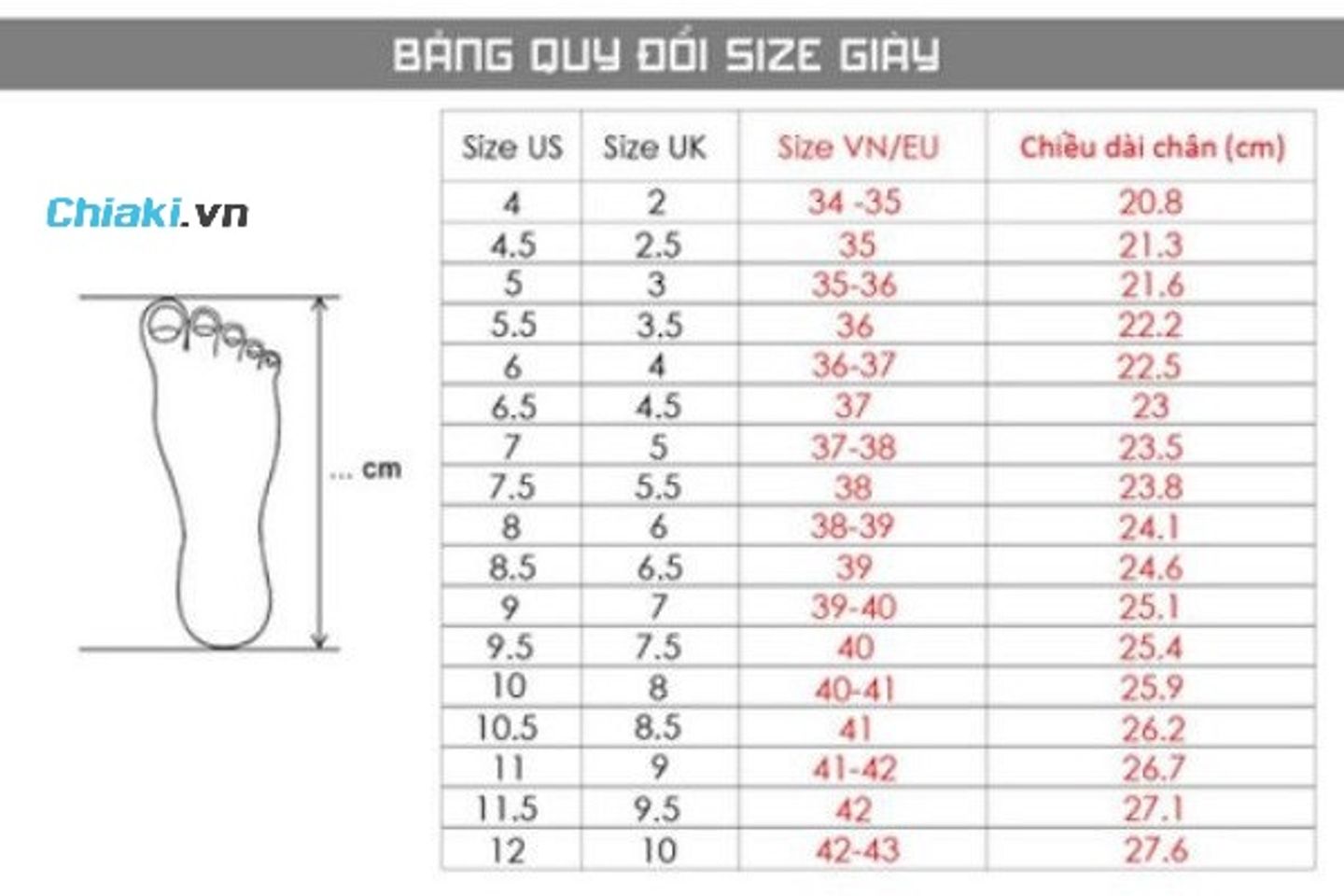 bảng size gi&agrave;y charles and keith,size gi&agrave;y charles & keith, c&aacute;ch chọn size gi&agrave;y charles and keith, c&aacute;ch đo size gi&agrave;y charles and keith, bảng đo size gi&agrave;y charles and keith