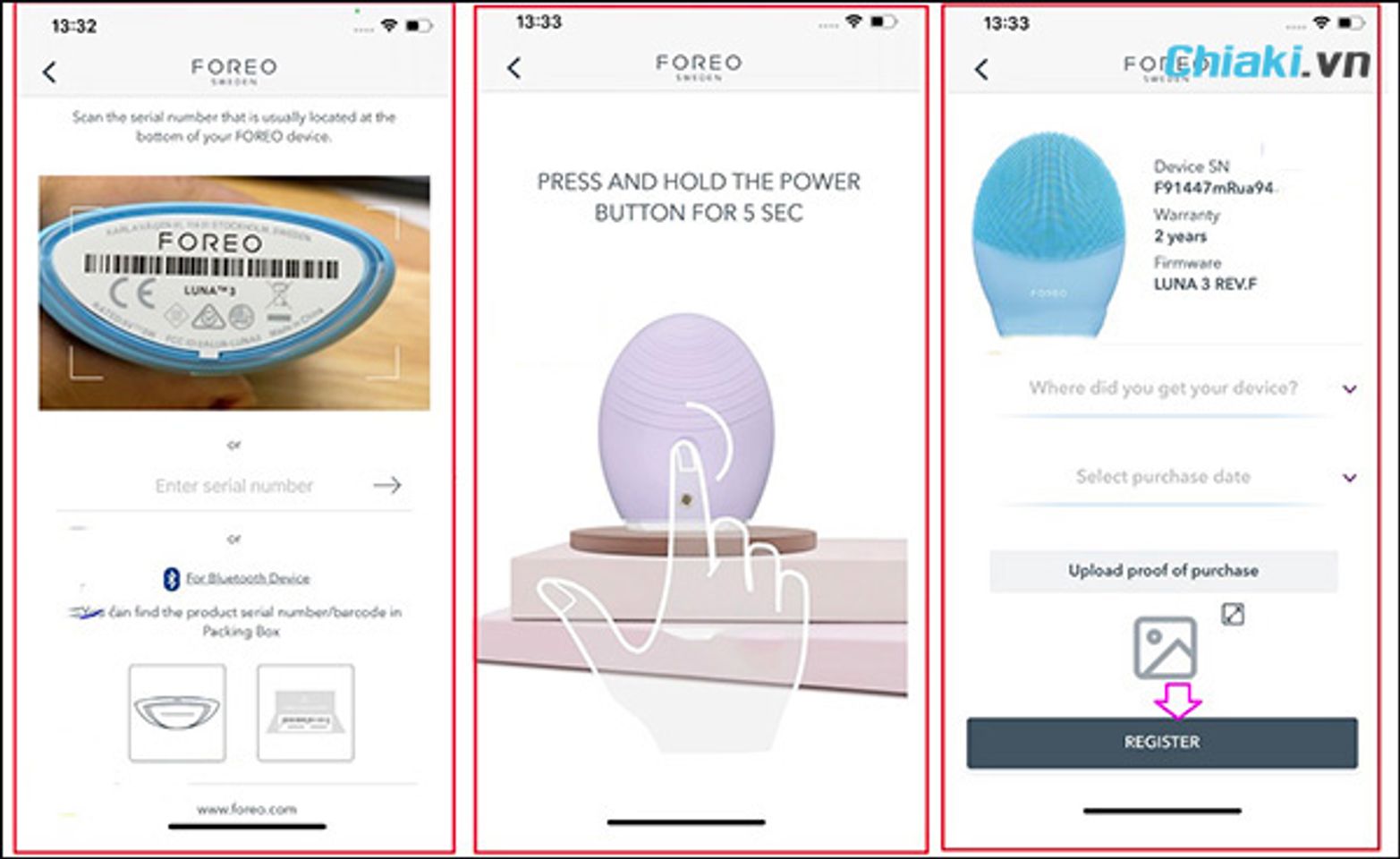 qu&eacute;t m&atilde; vạch của m&aacute;y v&agrave;o app l&agrave; đ&atilde; k&iacute;ch hoạt th&agrave;nh c&ocirc;ng