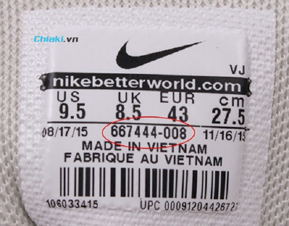 Check gi&agrave;y Nike thật giả th&ocirc;ng qua t&ecirc;n nh&agrave; sản xuất