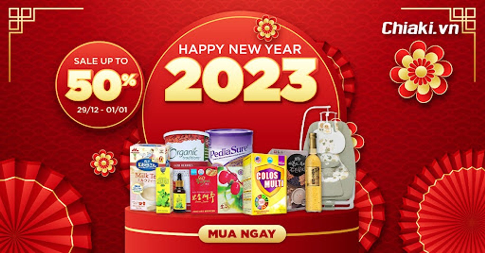 chiaki.vn mừng tết dương 2022 giảm gi&aacute; tới 50%