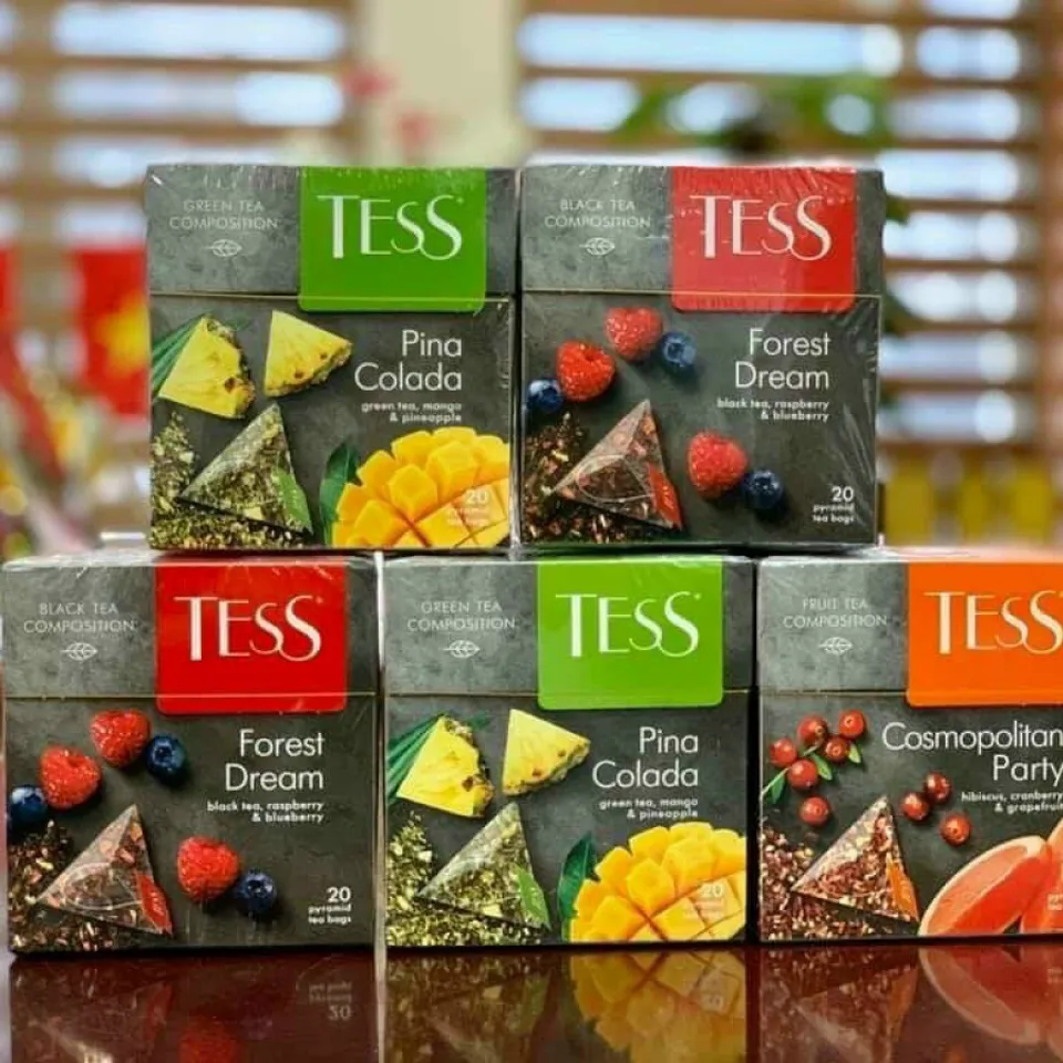 Trà hoa quả túi lọc Tess có nhiều hương vị 