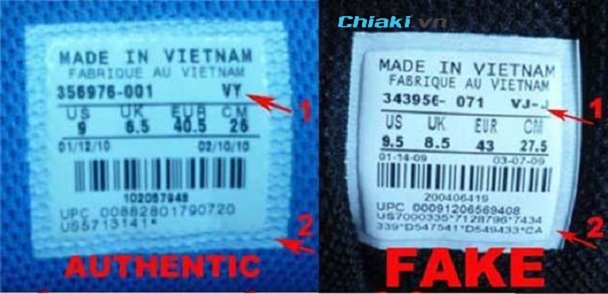C&aacute;ch check gi&agrave;y Nike ch&iacute;nh h&atilde;ng qua tem gi&agrave;y