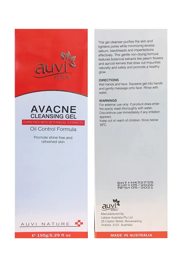 Sữa rửa mặt Auvi Nature Avacne Cleansing Gel tạo bọt dễ sử dụng