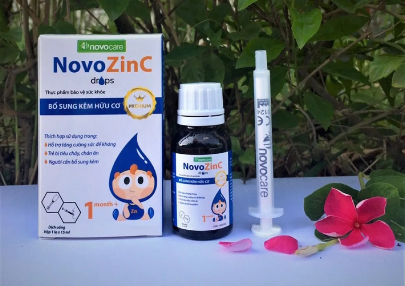 Kẽm hữu cơ NovozinC dạng giọt lành tính với sức khỏe người dùng