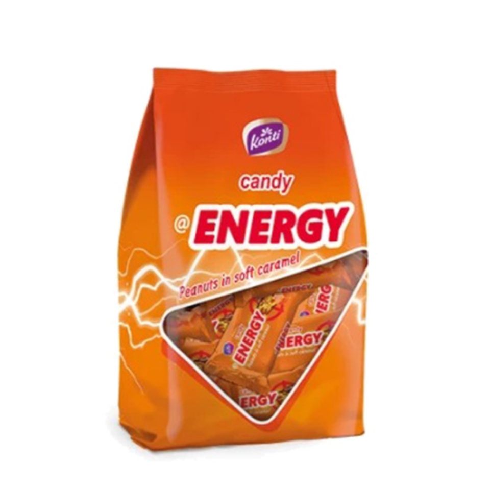 Kẹo socola mềm caramel đậu phộng Konti Energy túi 500g