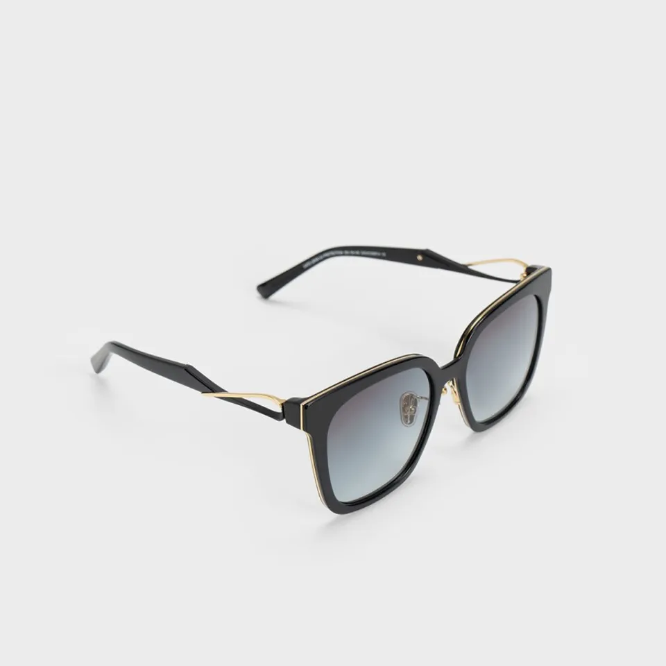 Kính râm Charles & Keith Open Wire Square Acetate CK3-51280514 Black