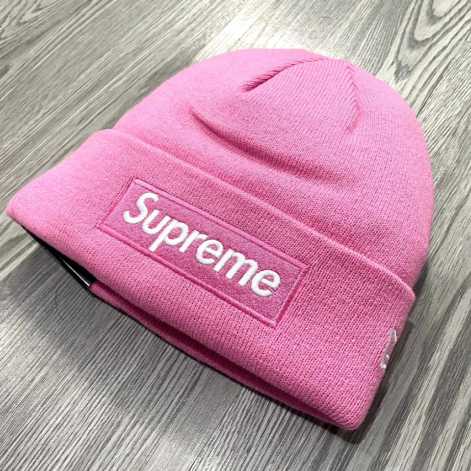 Mũ len Supreme New Era Box Logo Beanie FW21PINK thời trang, trẻ trung