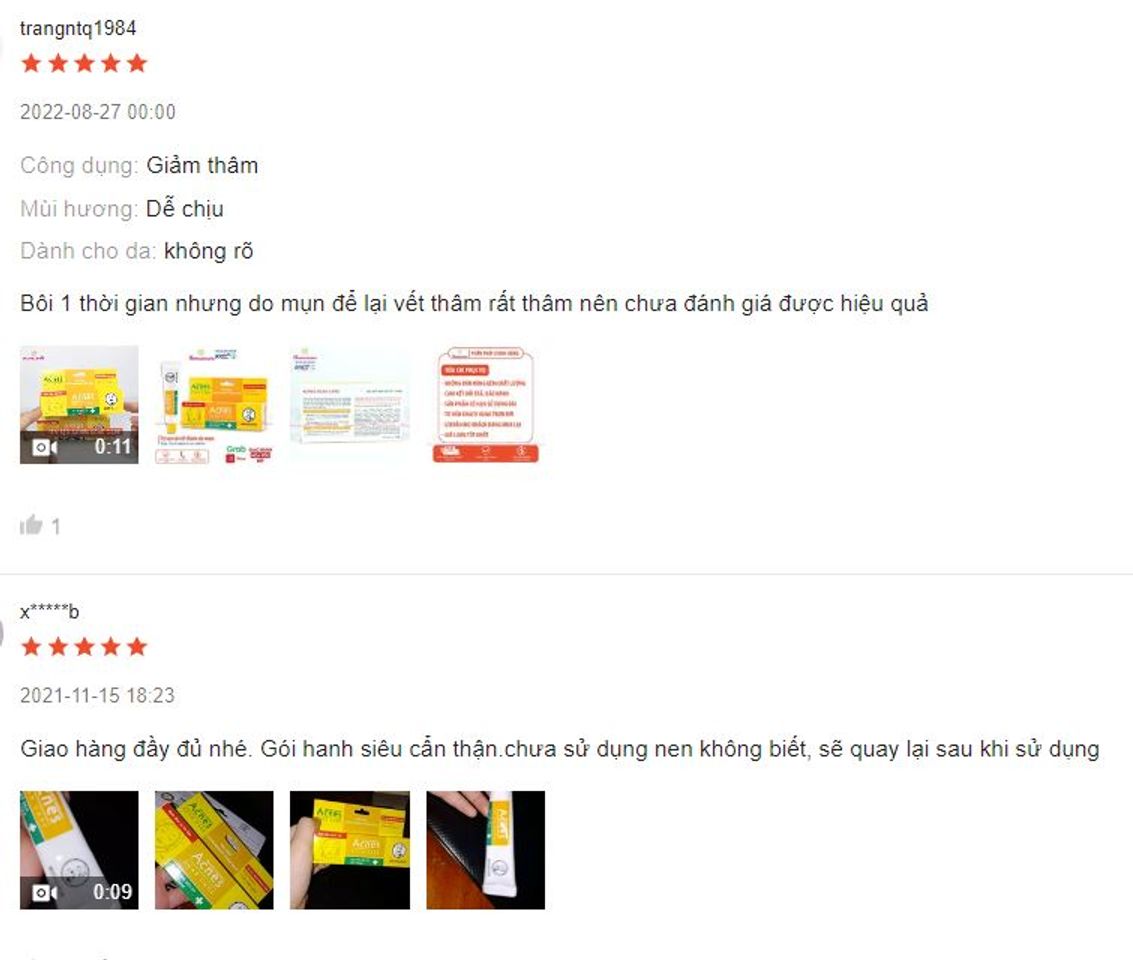 Nhận x&eacute;t/ đ&aacute;nh gi&aacute; từ người d&ugrave;ng