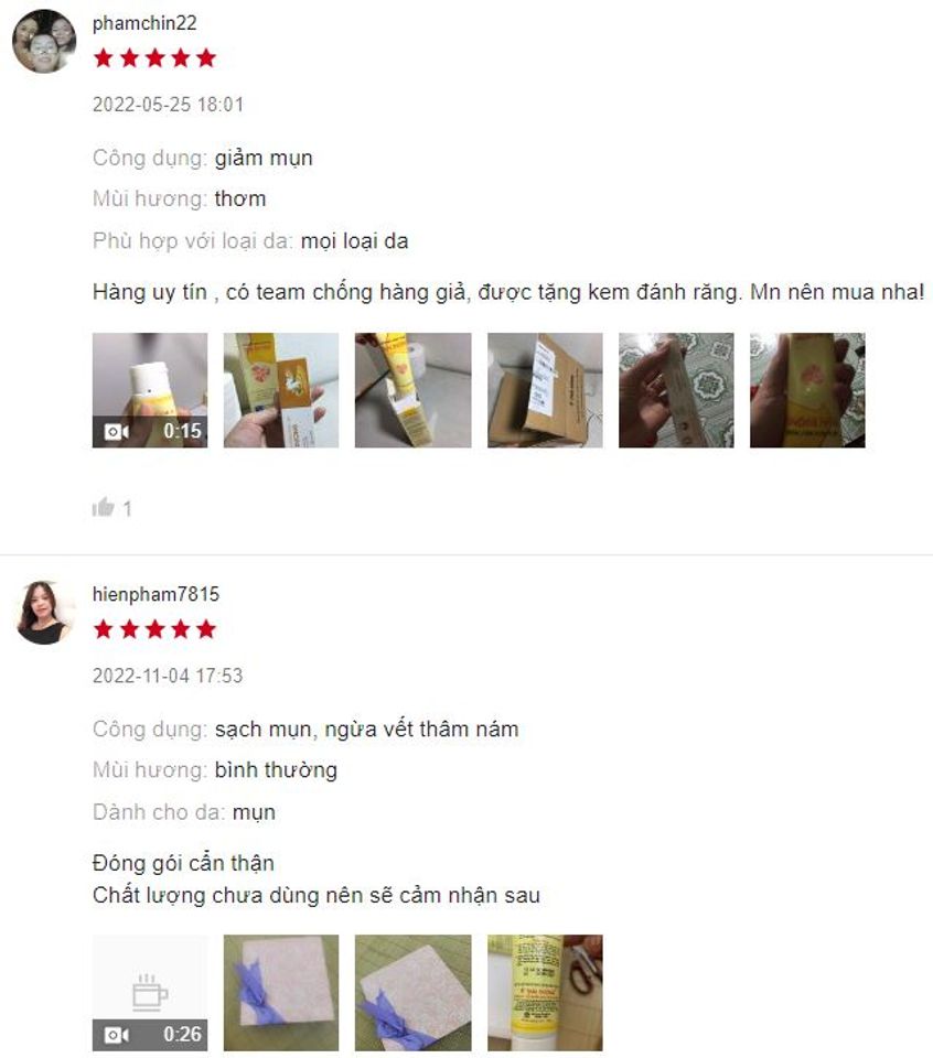 Nhận x&eacute;t/ đ&aacute;nh gi&aacute; từ người d&ugrave;ng