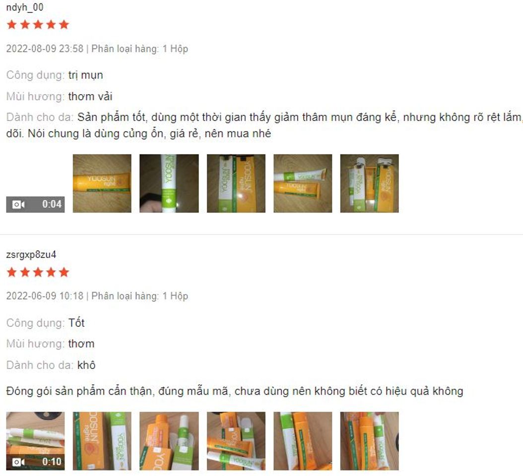 Nhận x&eacute;t/ đ&aacute;nh gi&aacute; từ người d&ugrave;ng
