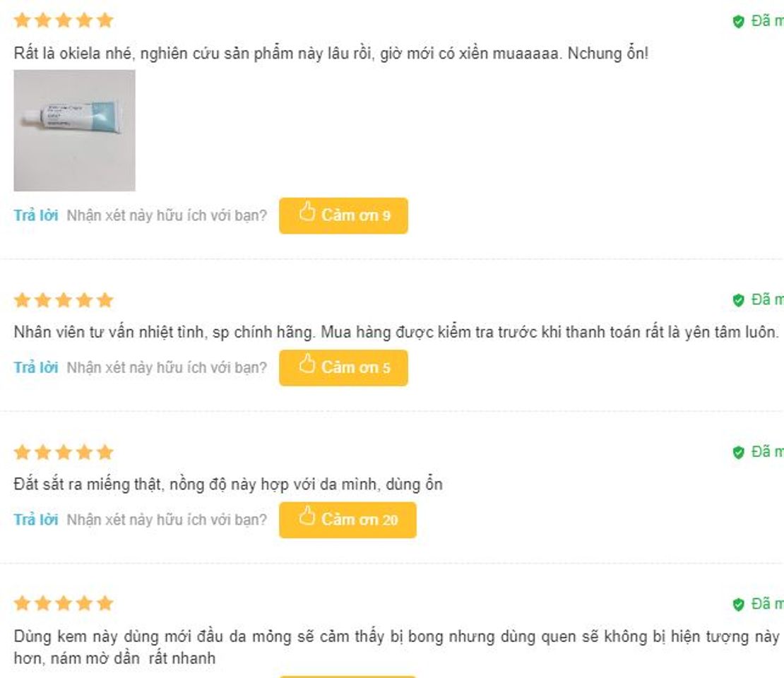 Đ&aacute;nh gi&aacute; từ người mua sản phẩm
