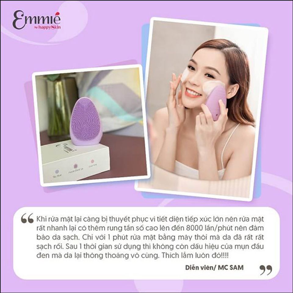 Review m&aacute;y rửa mặt Emmie của diễn vi&ecirc;n Sam