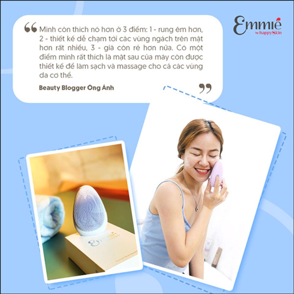 Review m&aacute;y rửa mặt Emmi của beauty blogger &Oacute;ng &Aacute;nh