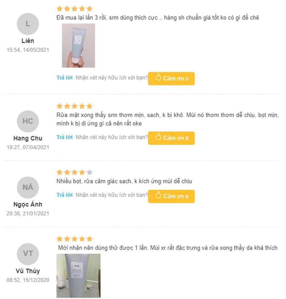 Review sữa rửa mặt cho da hỗn hợp Huxley từ người sử dụng