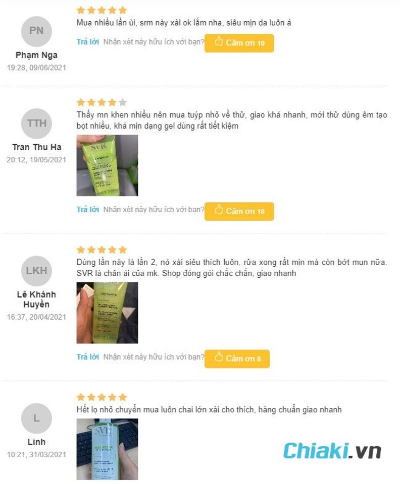 Review sữa rửa mặt cho da hỗn hợp SVR