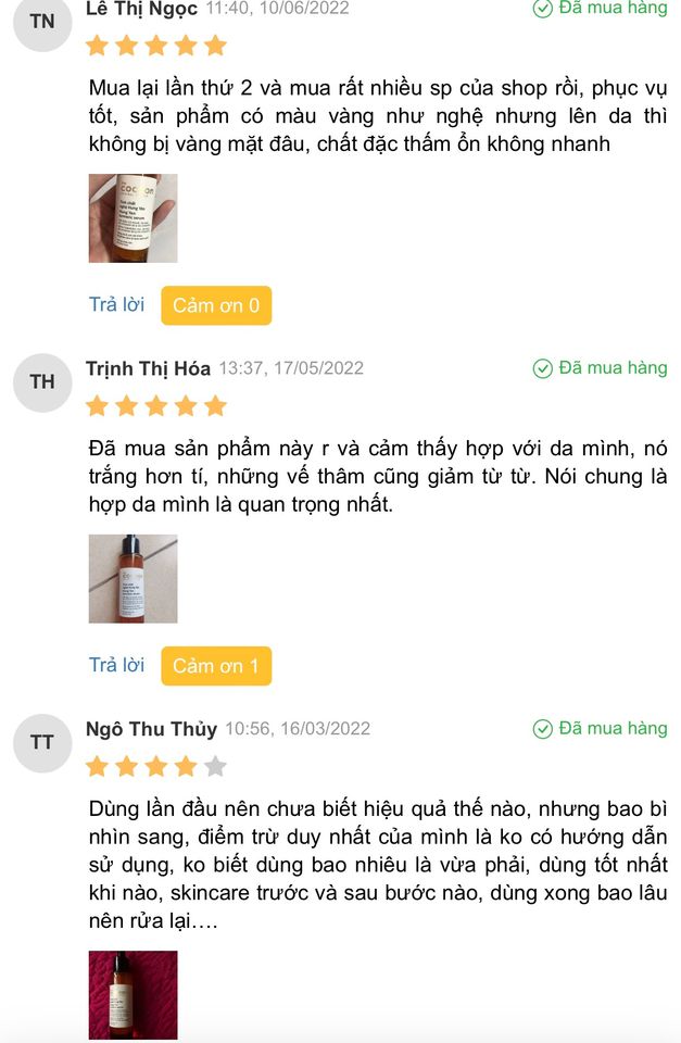 Nhận x&eacute;t/ đ&aacute;nh gi&aacute; từ người d&ugrave;ng