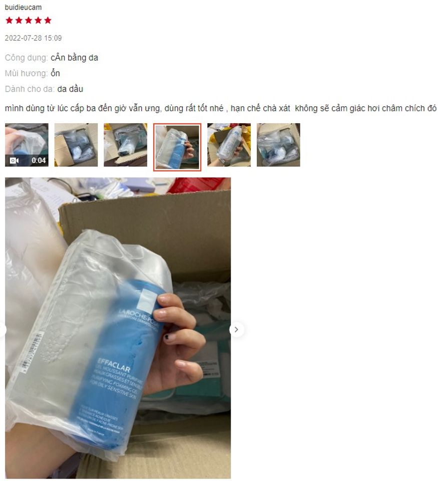 Review Toner kh&ocirc;ng cồn cho da hỗn hợp La Roche Posay Effaclar&nbsp;