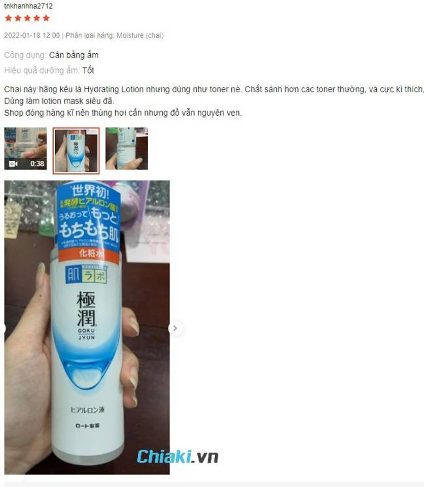 Review Toner kh&ocirc;ng cồn của Nhật Hada Labo Super Hyaluronic Acid