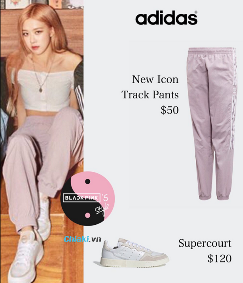 Ấn tượng với c&aacute;ch phối đồ c&ugrave;ng gi&agrave;y Adidas của Ros&eacute;