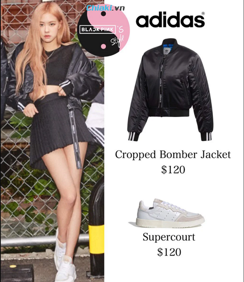 Ấn tượng với c&aacute;ch phối đồ c&ugrave;ng gi&agrave;y Adidas của Ros&eacute;