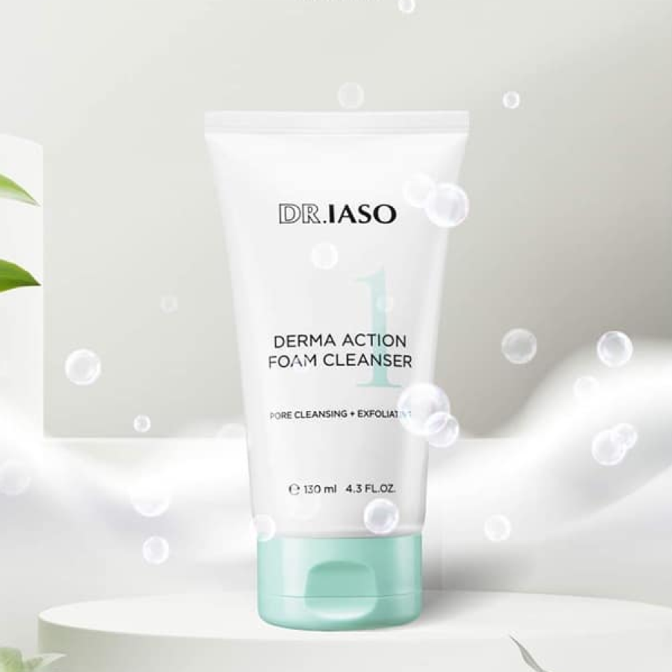 Sữa rửa mặt Dr.Iaso Derma Action Foam Cleanser hỗ trợ làm sạch da tối ưu