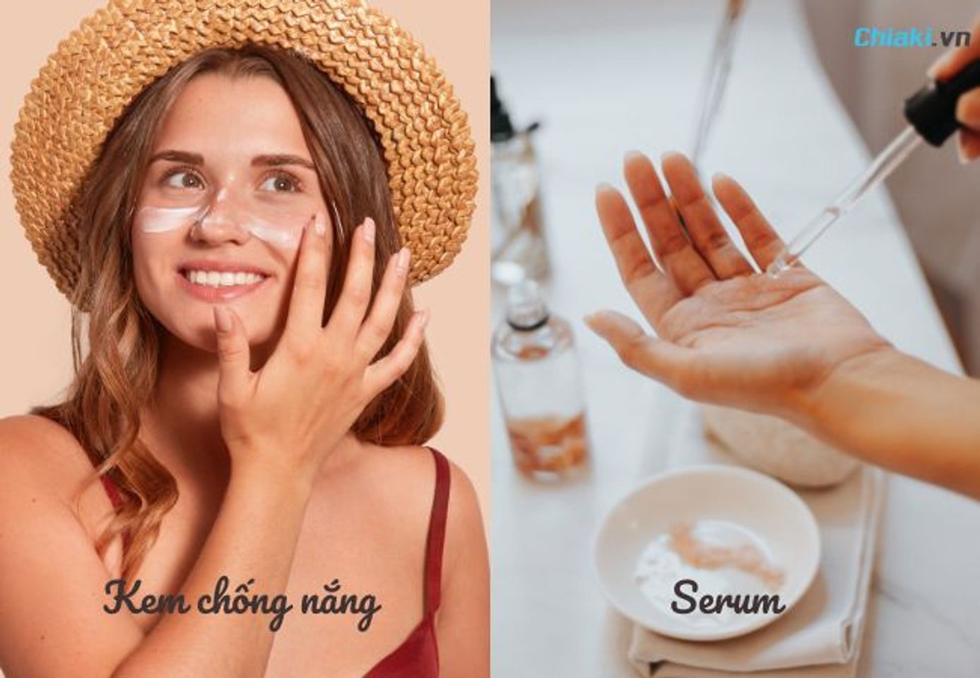 ưu điểm của kem chống nắng v&agrave; serum dưỡng da